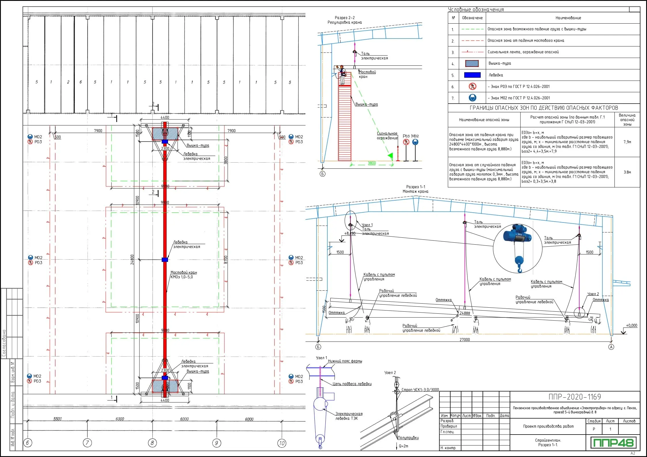 проект производства работ (ППР) на монтаж крана