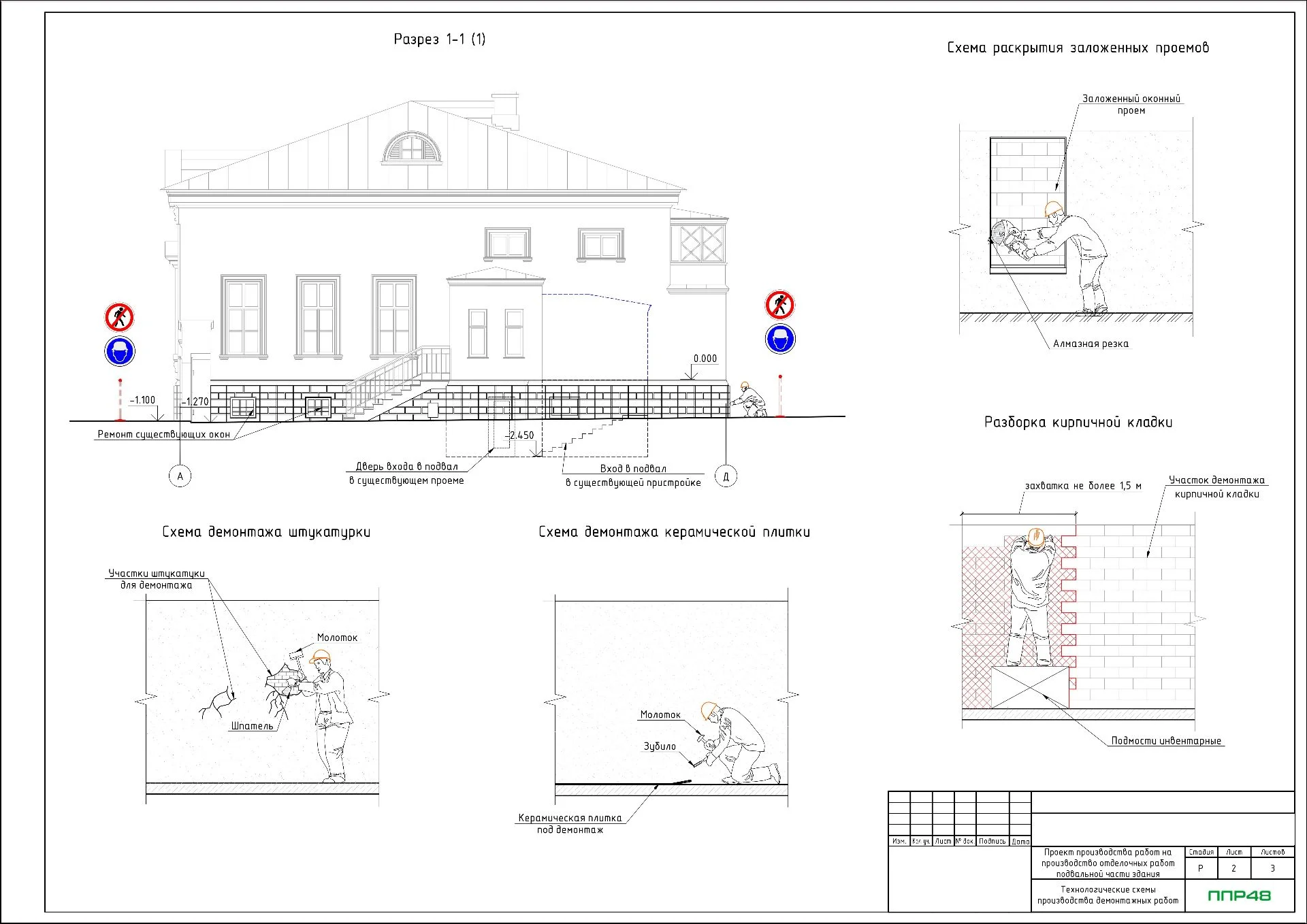 ППР на демонтаж стен и перегородок